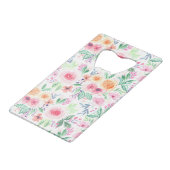 水彩花葉類 クレジットカード栓抜き (正面アングル)