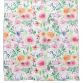 水彩花葉類 シャワーカーテン (正面)