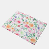 水彩花葉類 ドアマット (アングル)