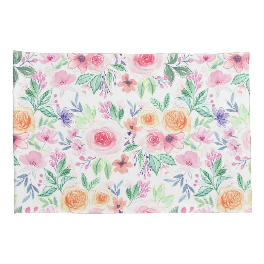 水彩花葉類 枕カバー (裏面-右)