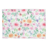 水彩花葉類 枕カバー (正面左)