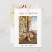 水彩花葉 サンキューカード (正面/裏面)