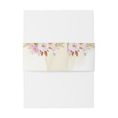 水彩花葉 招待状ベリーバンド (裏面例)