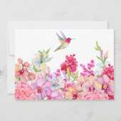 水彩花蘭バードガーデン赤ちゃんシャワー 招待状 (裏面)