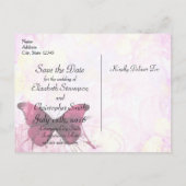 水彩花蝶と日付保存 案内ポストカード (裏面)