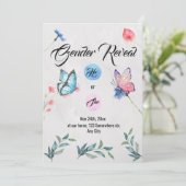 水彩花蝶招待状 招待状 (スタンド正面)