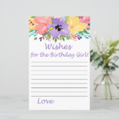 水彩花誕生日の女の子を願う (スタンド正面)