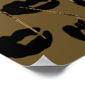 水彩花豹無限図案 ポスター (角)