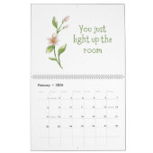 水彩花賛辞引用文カレンダー カレンダー (2月 2026)