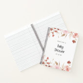 水彩花赤ちゃんシャワーギフトリストノート ノートブック (内部)