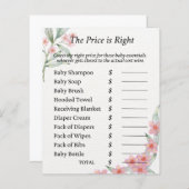 水彩花赤ちゃんシャワーゲーム (正面/裏面)