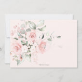 水彩花赤面バラ 招待状 (裏面)