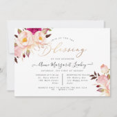 水彩花赤面ピーニ賛美ーズ 招待状 (正面)