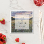 水彩花野結婚式 スタンダードカクテルナプキン (インサイチュ)