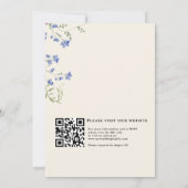 水彩花野QRコード 詳細 RSVP ウェディング 招待状 (裏面)