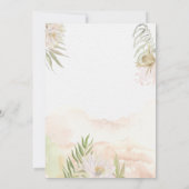 水彩花金ゴールドフレーム退職 招待状 (裏面)