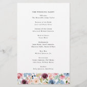 水彩花開花縁ど、紙プログラム チラシ (裏面)