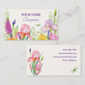 水彩花開花 名刺 (正面/裏面)