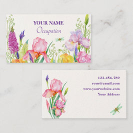 水彩花開花 名刺