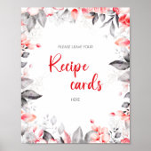 水彩花離れ花レシピ ポスター (正面)