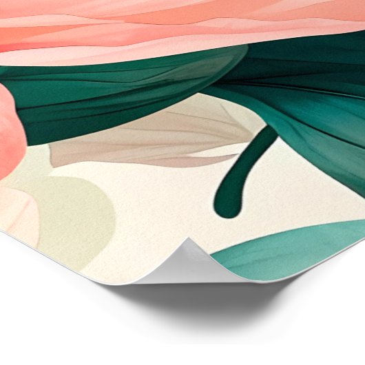 水彩花離れ類 ポスター (角)