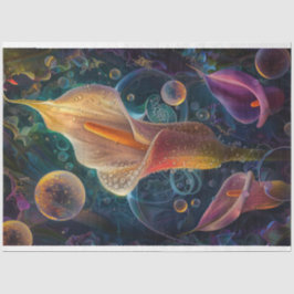 水彩花鮮やかの切り離し 薄葉紙