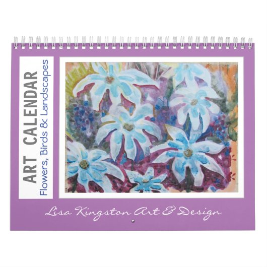 水彩花鳥と風景 カレンダー (カバー)