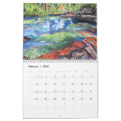 水彩花鳥と風景 カレンダー (2月 2026)