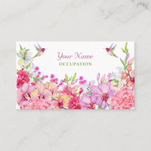 水彩花鳥園 名刺 (正面)