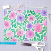 水彩花鳥庭 薄葉紙 (クラフト)