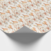 水彩花鳥白背景 ラッピングペーパー (角)