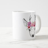 水彩花鹿 ジャンボコーヒーマグカップ (正面右)