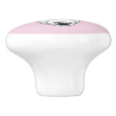 水彩花鹿 セラミックノブ (側面)