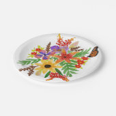 水彩花02カスタム紙プレート7" ペーパープレート (アングル)