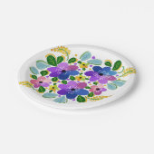 水彩花03 カスタムペーパープレート 7" ペーパープレート (アングル)