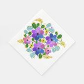 水彩花03 ランチョン ペーパー ナプキン スタンダードランチョンナプキン (角)