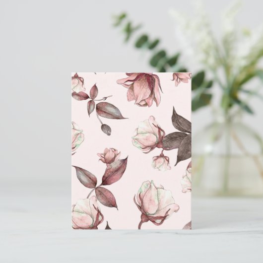 水彩花11 ポストカード (スタンド正面)