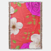 水彩花14 スローブランケット (正面縦)
