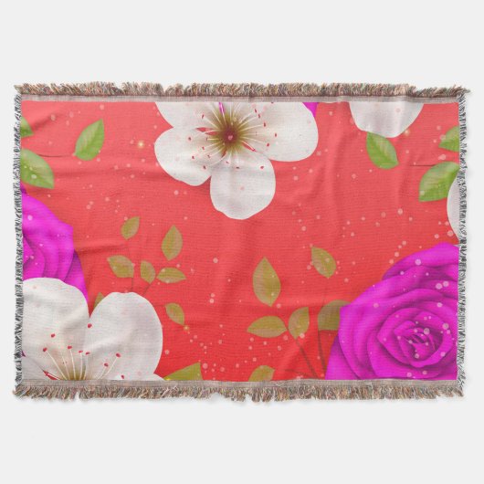 水彩花14 スローブランケット (正面)