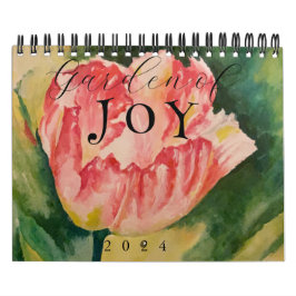 水彩花2ページ12か月カレンダー カレンダー