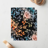 水彩花4 ノートカード (正面/裏面インサイチュ)