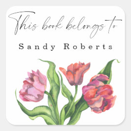 水彩花 - この本は、 スクエアシール