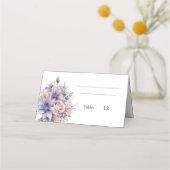 水彩花。ウェディング. プレイスカード (裏面)