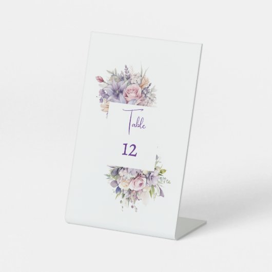 水彩花。ウェディング. 台座サイン (正面)