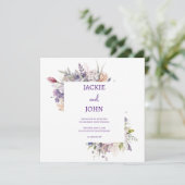 水彩花。ウェディング. 招待状 (スタンド正面)
