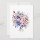 水彩花。ウェディング. 招待状 (裏面)