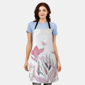 水彩花 エプロン (着用した状態)