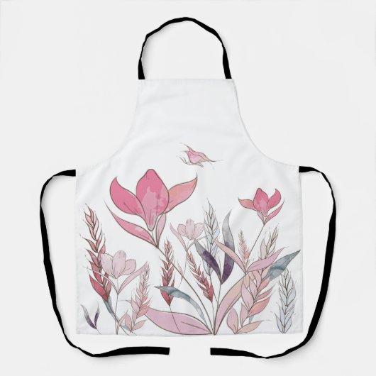 水彩花 エプロン (正面)