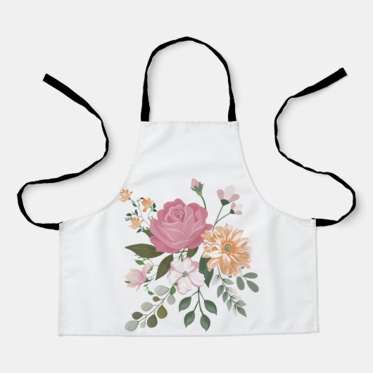 水彩花 エプロン (正面)