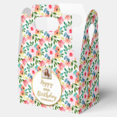 水彩花，カスタムハッピーバースデー フェイバーボックス (オープン)